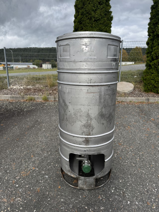 250 Liter Edelstahlcontainer, Rundcontainer 