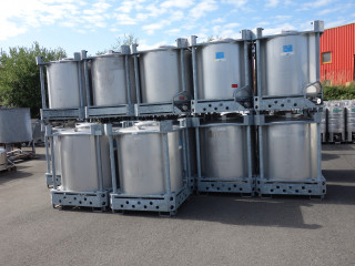 997 Liter Edelstahlbehälter  Transportcontainer 