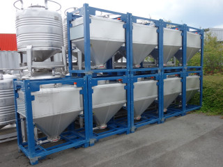 550 Liter Edelstahl Silo-Container BSIF 550 